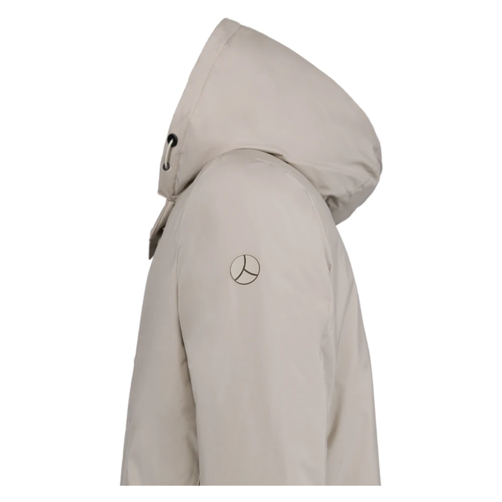 People of Shibuya Technische donsjas met afneembare capuchon Beige Heren