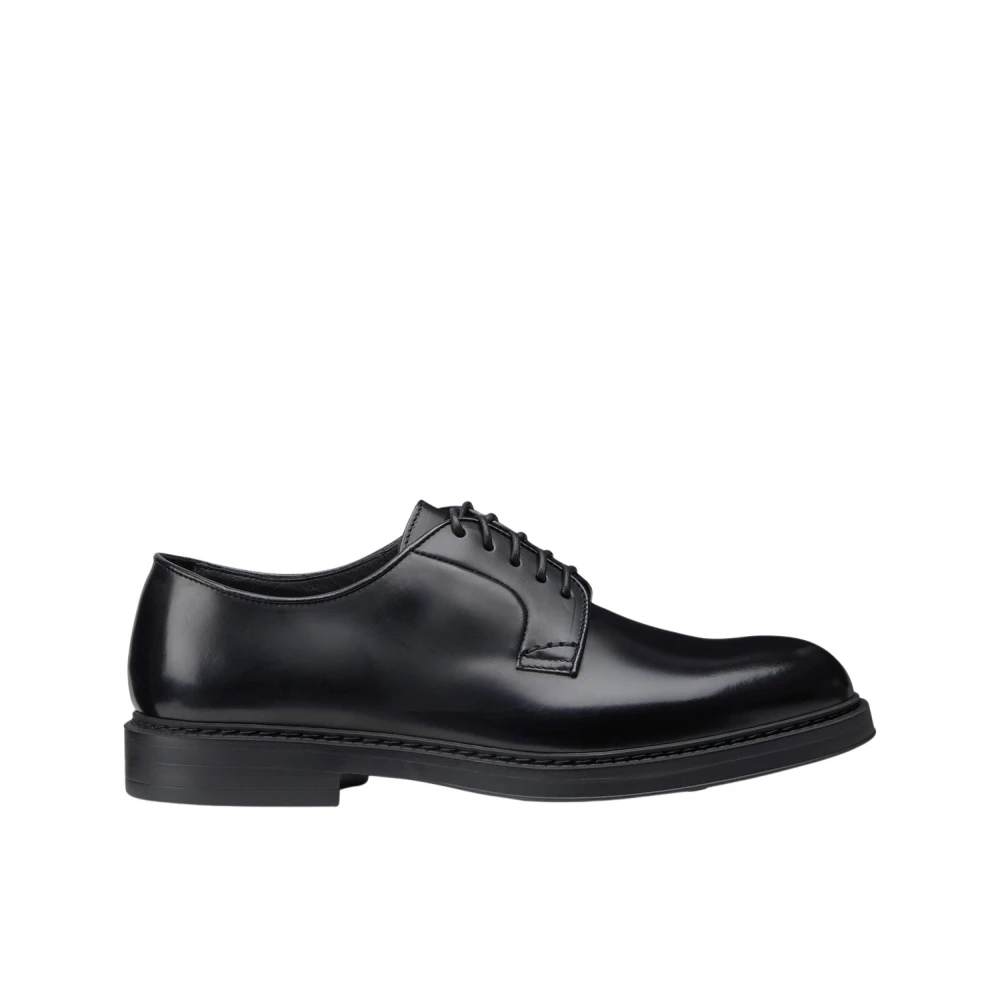 Doucal's Men's Black Dress Shoes, 5 Uk, Leather Derby Lace-Up