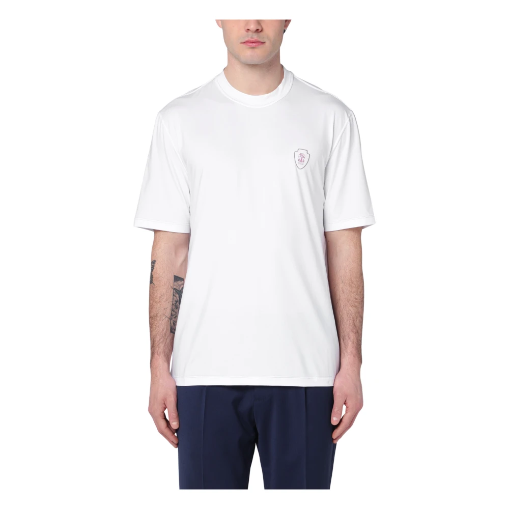 BRUNELLO CUCINELLI Korte mouwen ronde hals T-shirt White Heren