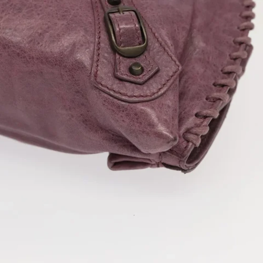Balenciaga Vintage Pre-owned Leather balenciaga-bags Purple Dames