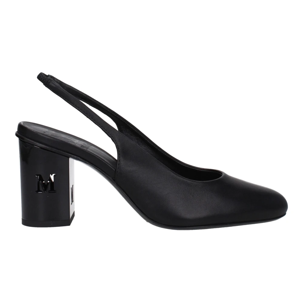 Max Mara Black Leather High Heel Pumps - EU39/US9 - Image 2