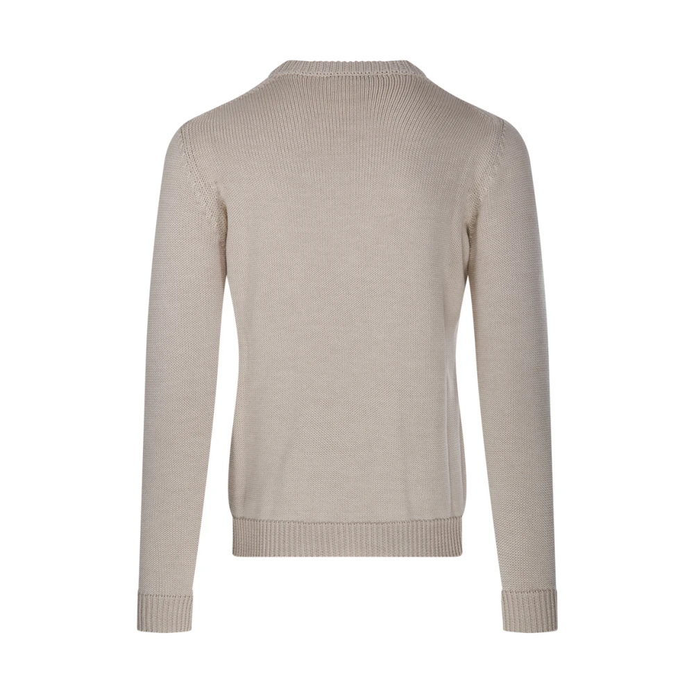 Roberto Collina Mandorla Ronde Hals Sweater Beige Heren