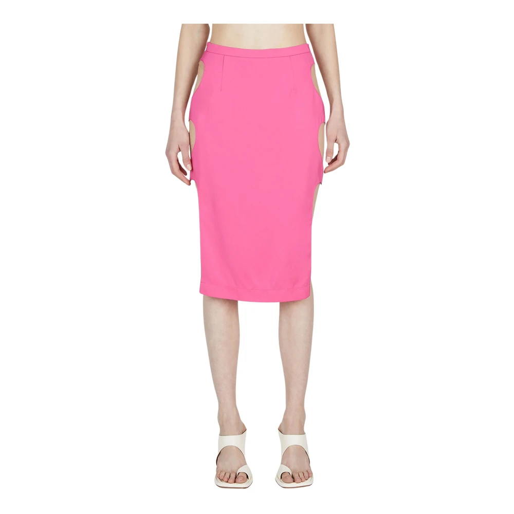 Marco Rambaldi Pink Cut Out Skirt - Female - Pencil Skirts - Xs - Skirts