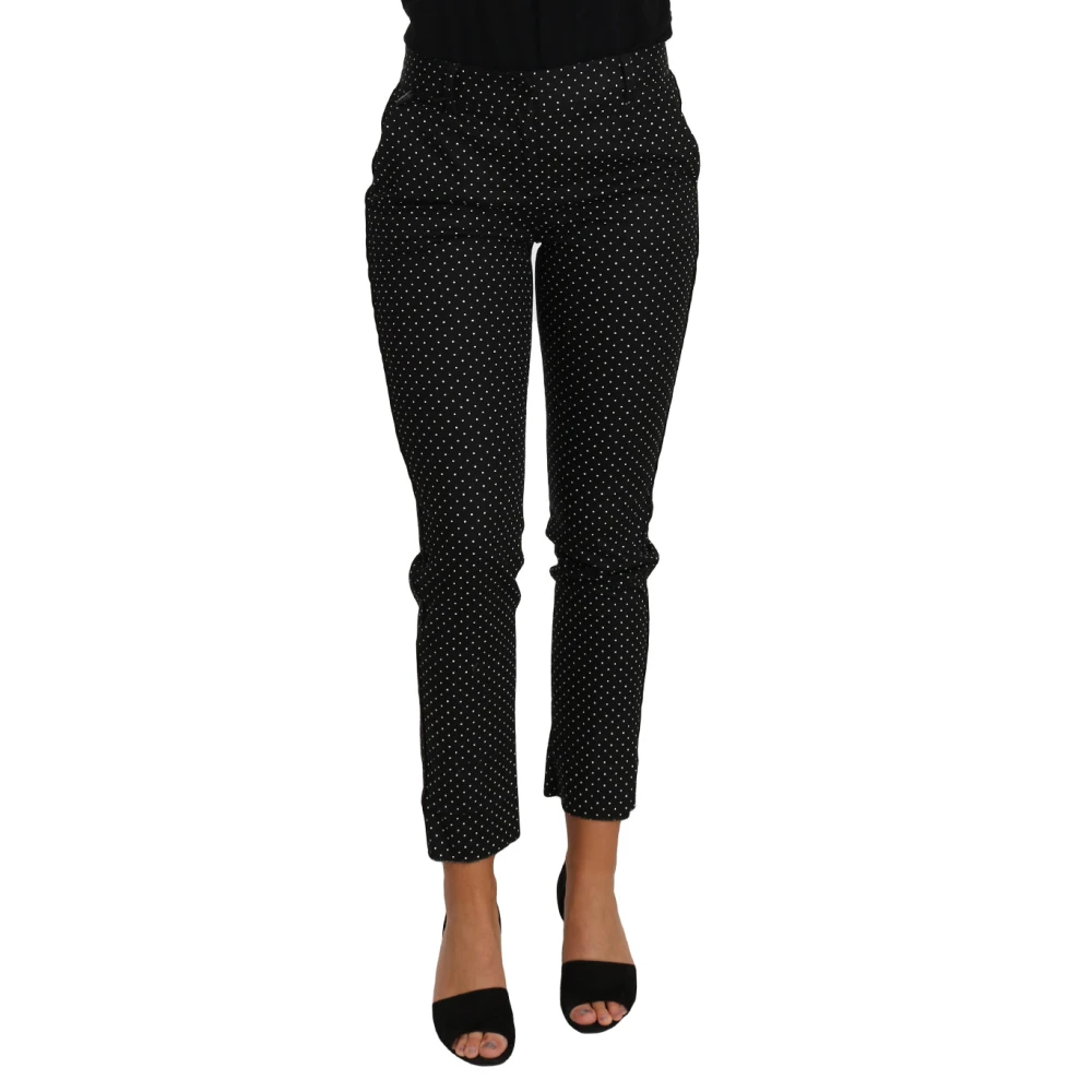 Dolce & Gabbana Women's Elegant Polka Dot Cropped Trousers