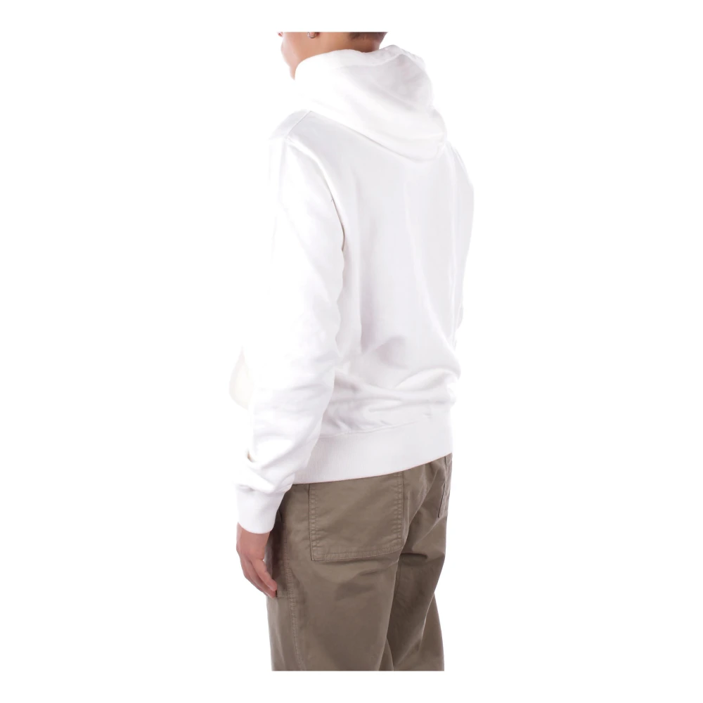 Saint Barth Logo Front Pocket Hoodie Sweaters White Heren