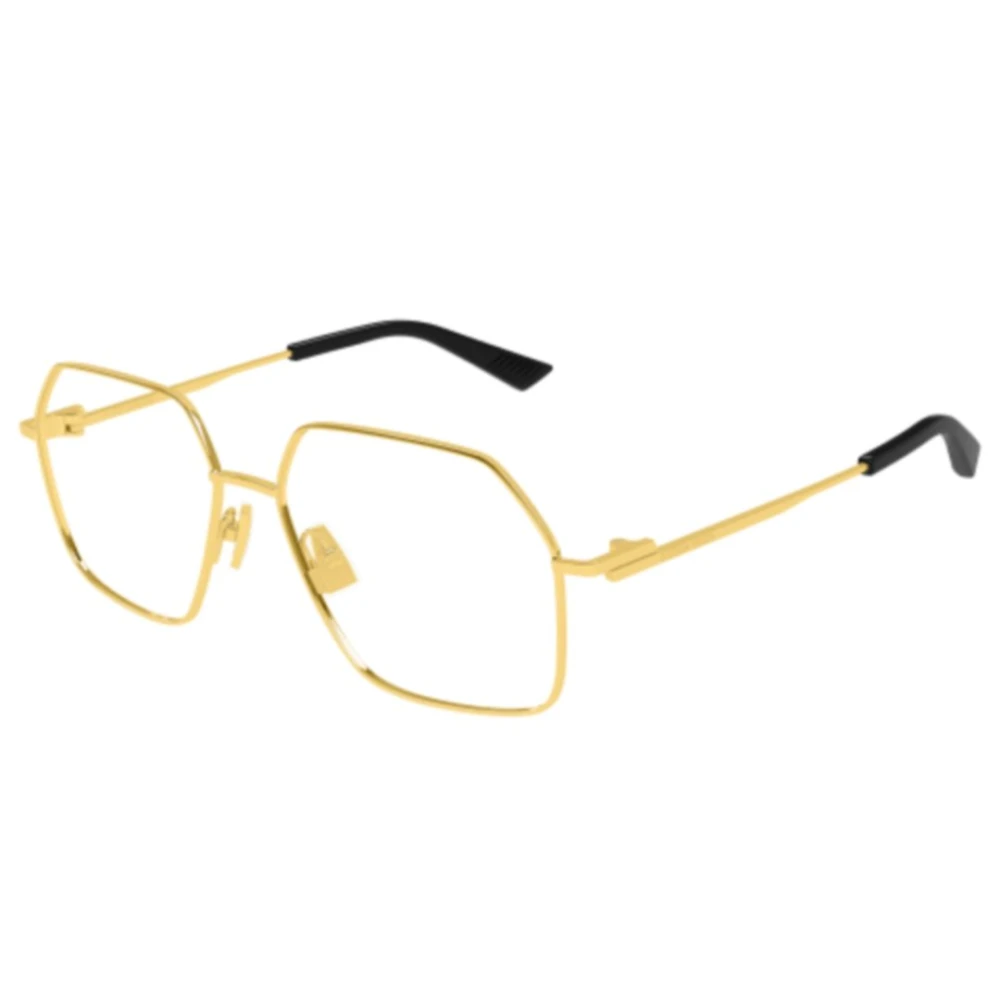 Bottega Veneta Stijlvolle Zwarte Zonnebril Yellow Unisex