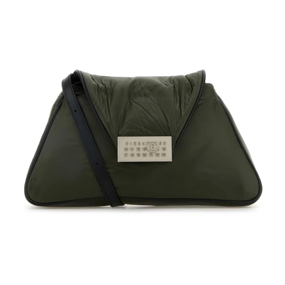 MM6 Maison Margiela Militaire groene nylon schoudertas Green Dames