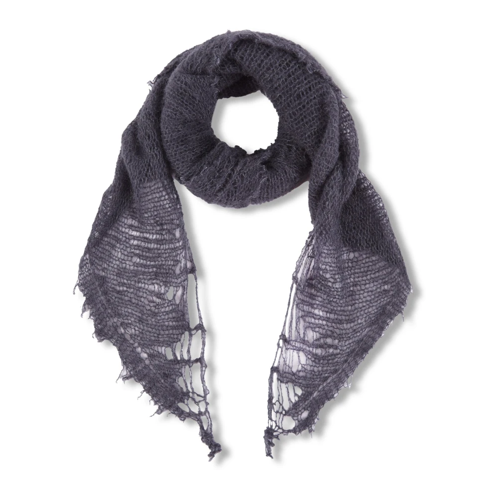 Cortana Onye grijze open gebreide bandana Gray Dames