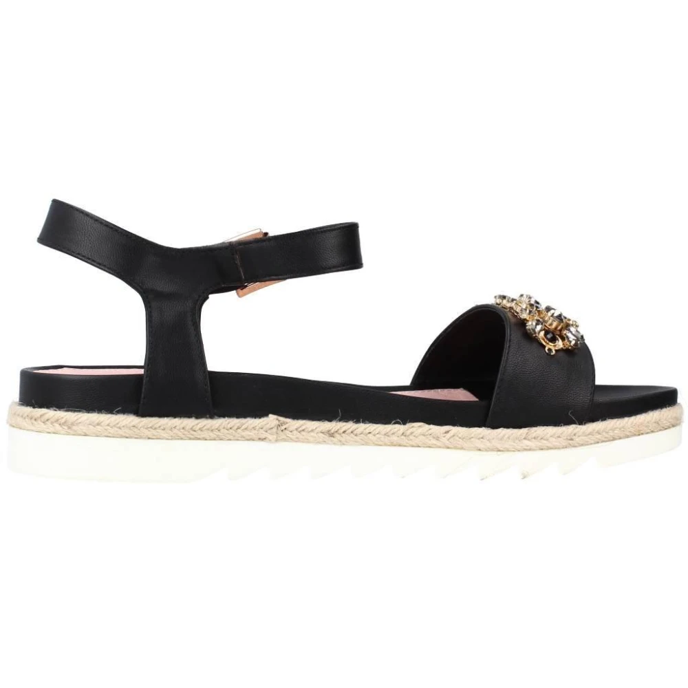 Stonefly Femme Noir Chaussures, Taille: 37 Eu Sandales Plates Élégantes Pour S