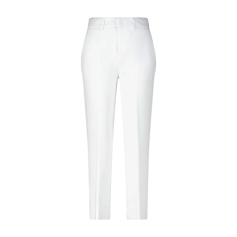 Dondup Klassieke katoenen broek met zakken White Dames