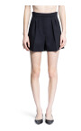 high-waisted-black-wool-shorts