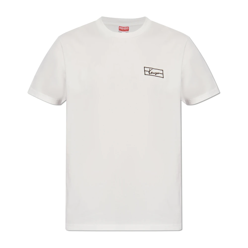 Kenzo T-shirt med broderad logotyp White, Herr