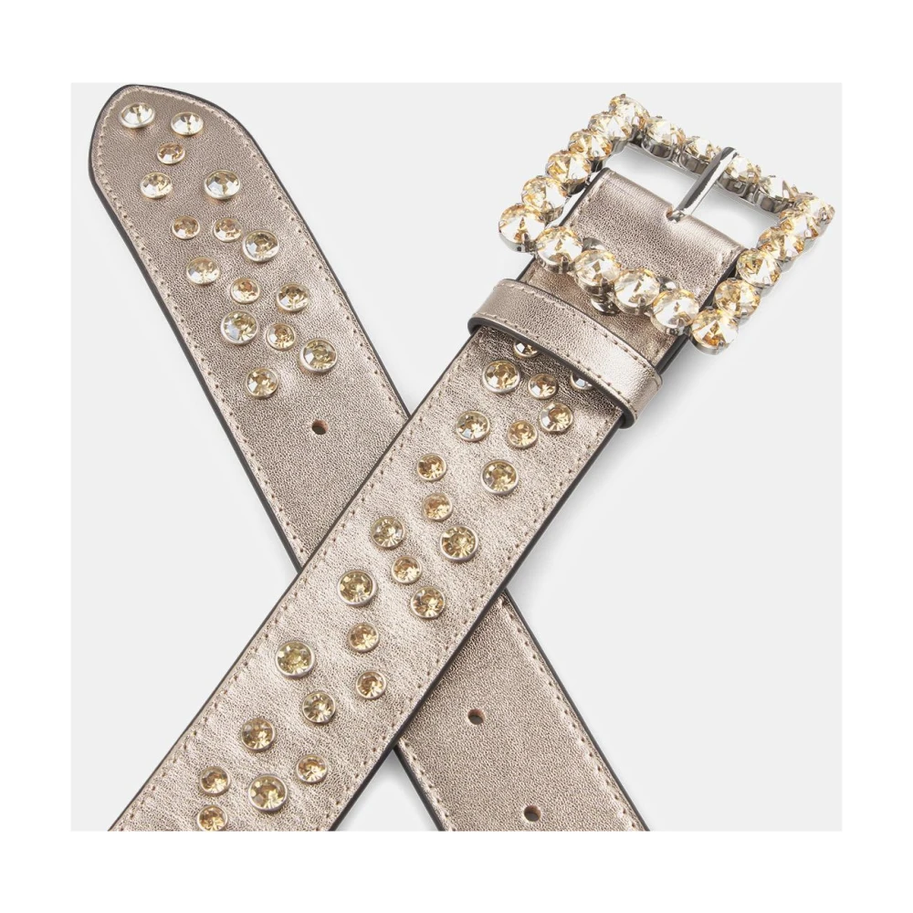 Alma en Pena Leren riem studs Brown Dames