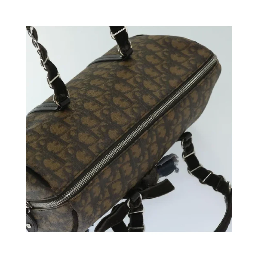 Dior Vintage Pre-owned Canvas handbags Brown Dames