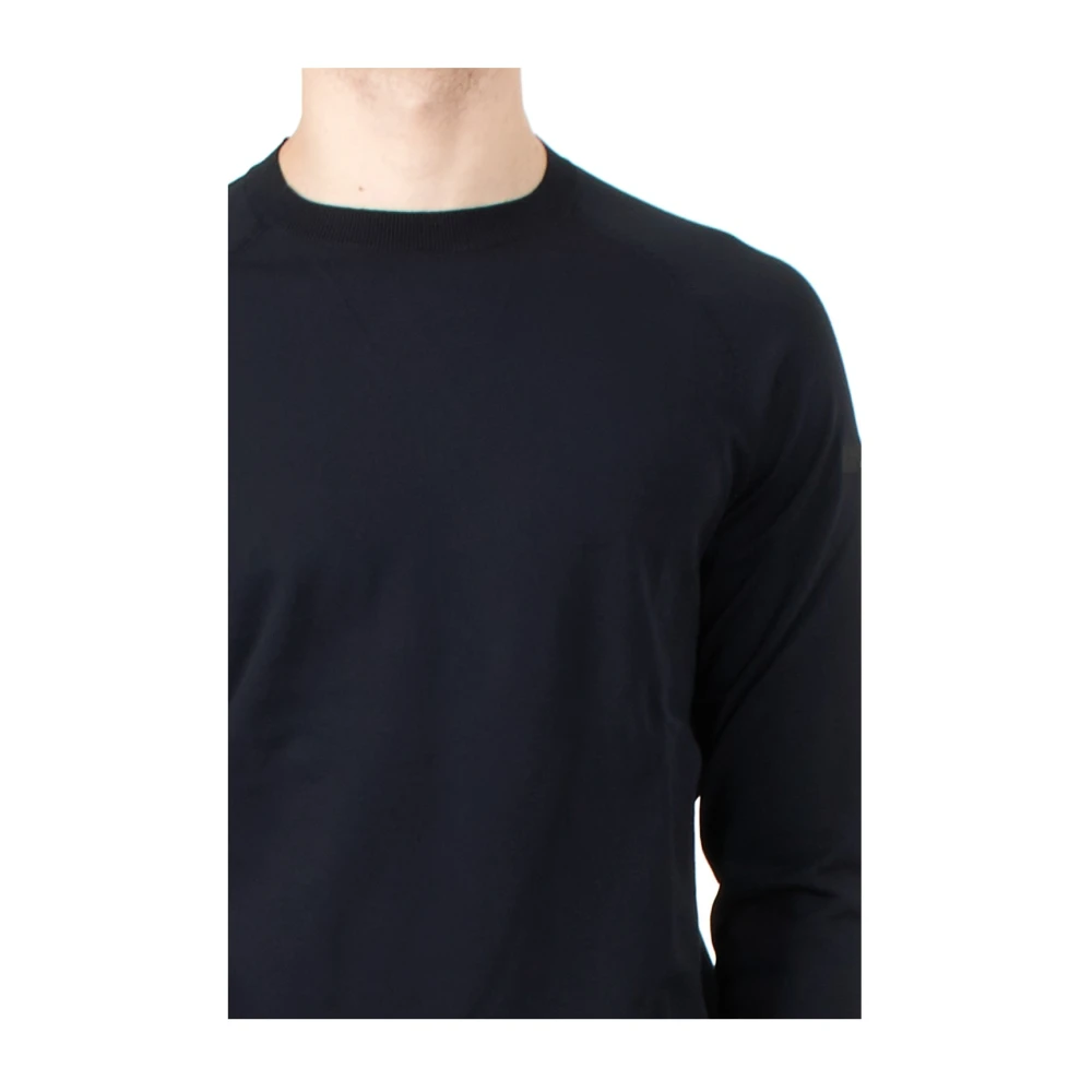 RRD Blauwe katoenen trui met ronde hals Blue Heren
