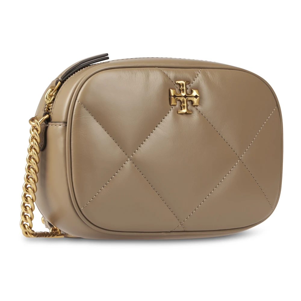 TORY BURCH Diamant Quilt Camera Tas Brown Dames