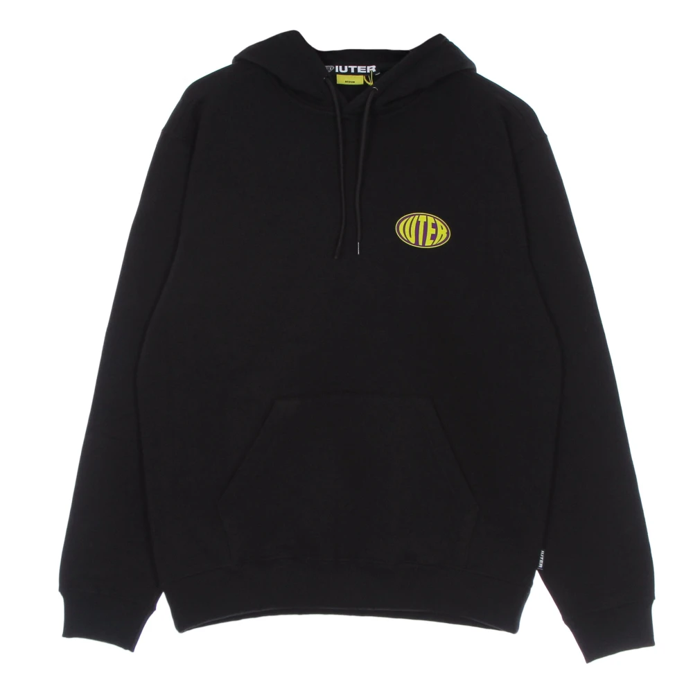 Iuter Black Hoodies, Male, S, Hoodie With Kangaroo Pocket
