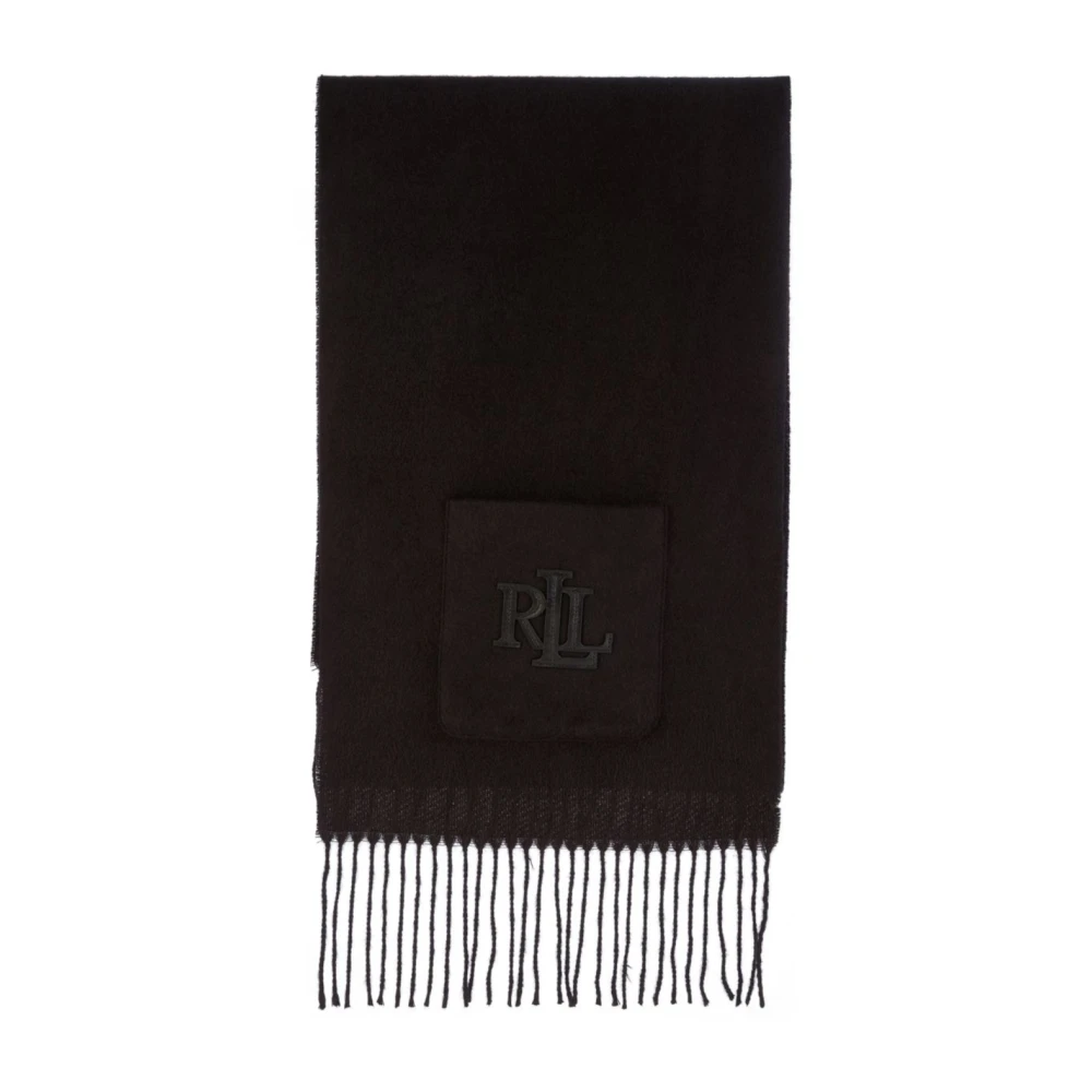 Ralph Lauren Dames Logo Front Sjaal met Zijzakken Black Dames