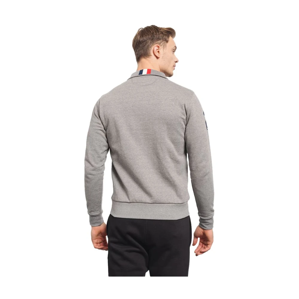 LA MARTINA Grijze Katoenen Zip-Up Sweatshirt Gray Heren