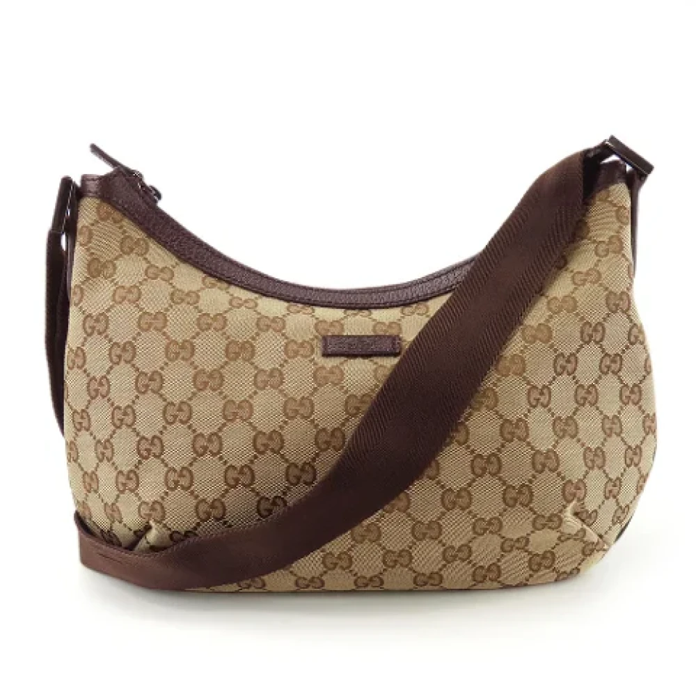 Gucci Vintage Pre-owned Canvas shoulder-bags Brown Dames