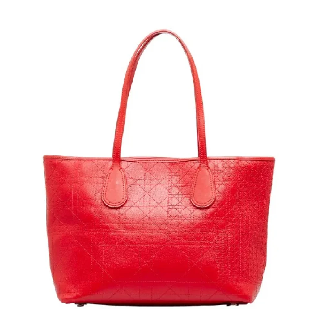 Dior Vintage Pre-owned Canvas totes Red Dames