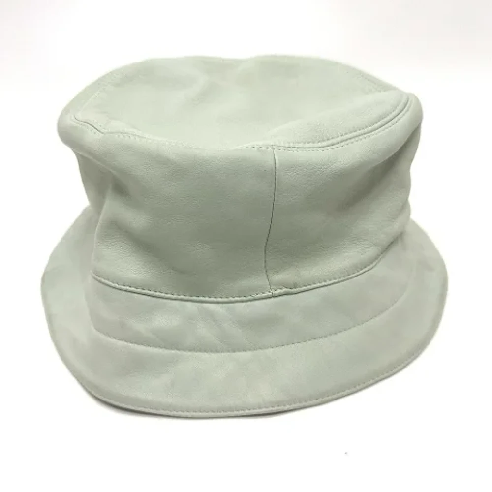 Louis Vuitton Vintage Pre-owned Leather hats Gray Dames