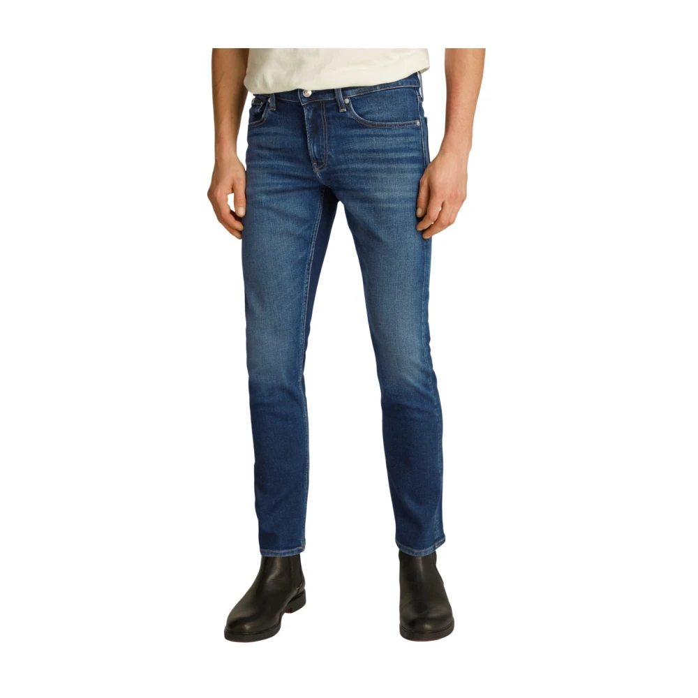 Calvin Klein Authentieke Straight Leg Blauwe Jeans Blue Heren