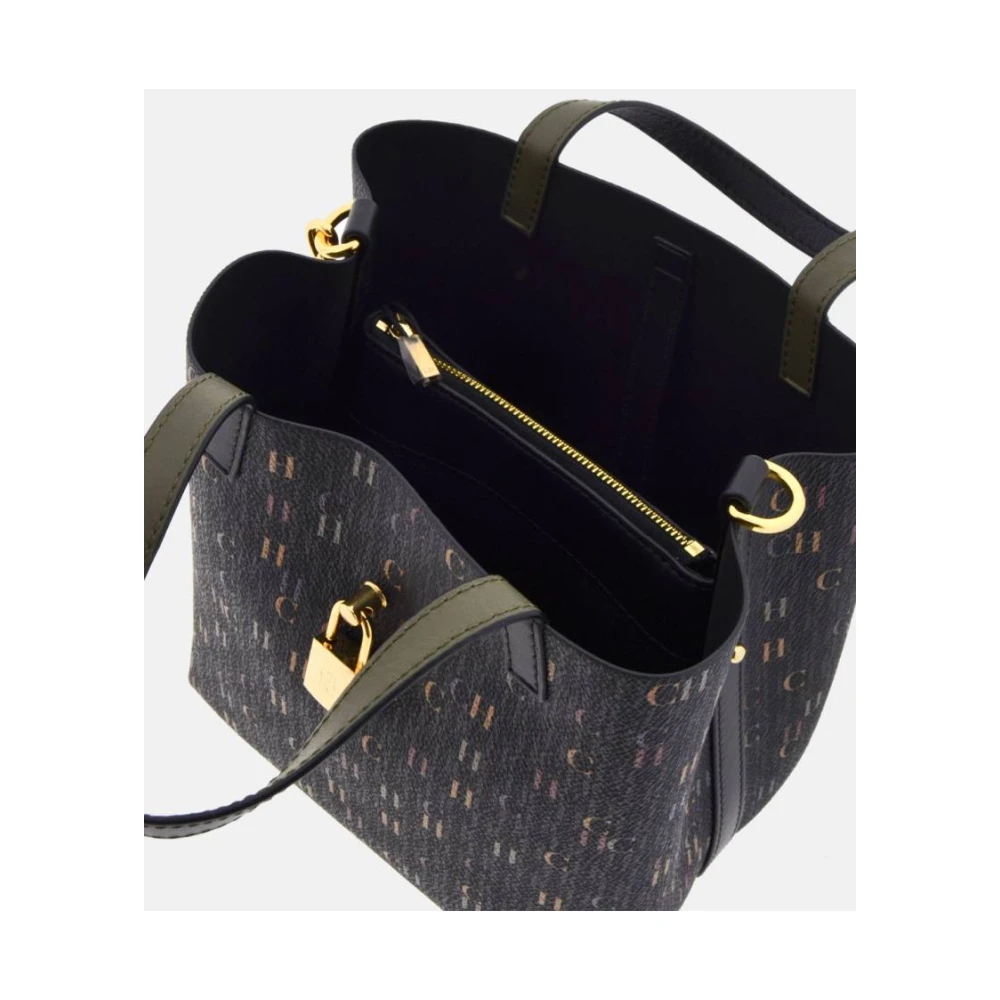 Carolina Herrera Vergrendelde XS Matryoshka Handtas Black Dames