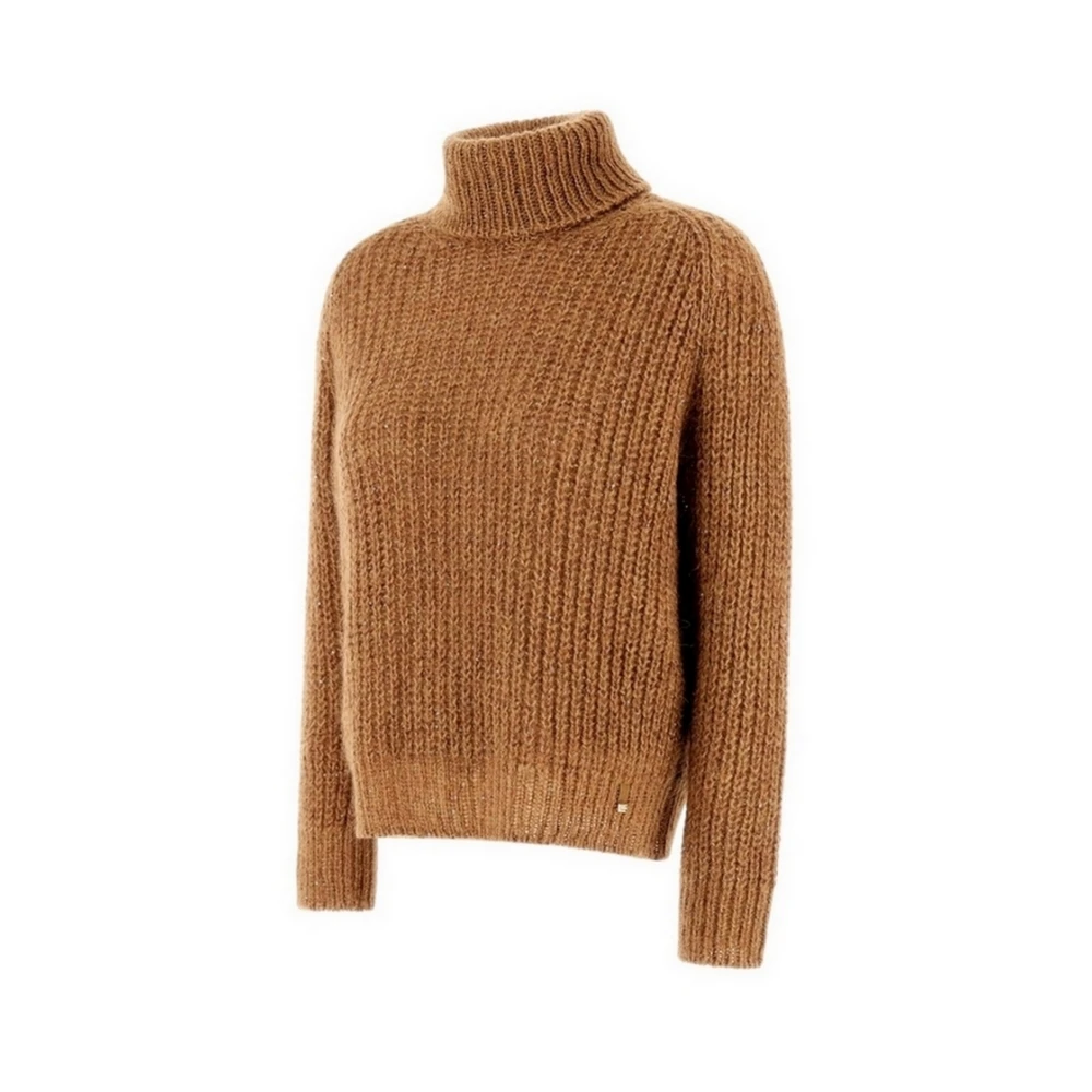 Herno Mohair Turtleneck Sweater Brown Dames