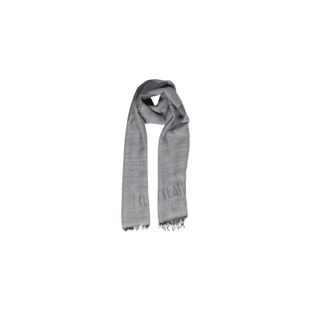 Alviero Martini 1a Classe Grijze Textuur Sjaal Herfst Winter Collectie Gray Dames