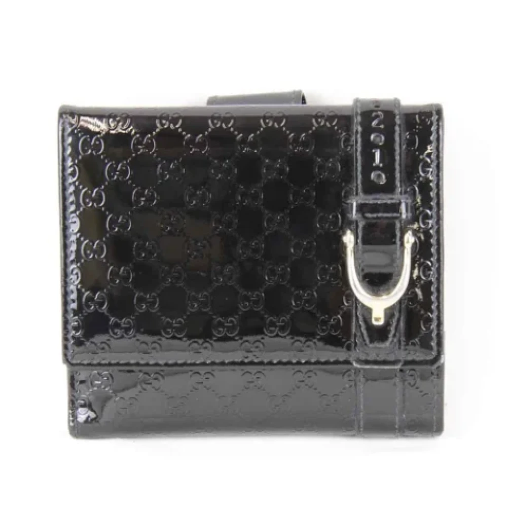 Gucci Vintage Pre-owned Leather wallets Black Dames