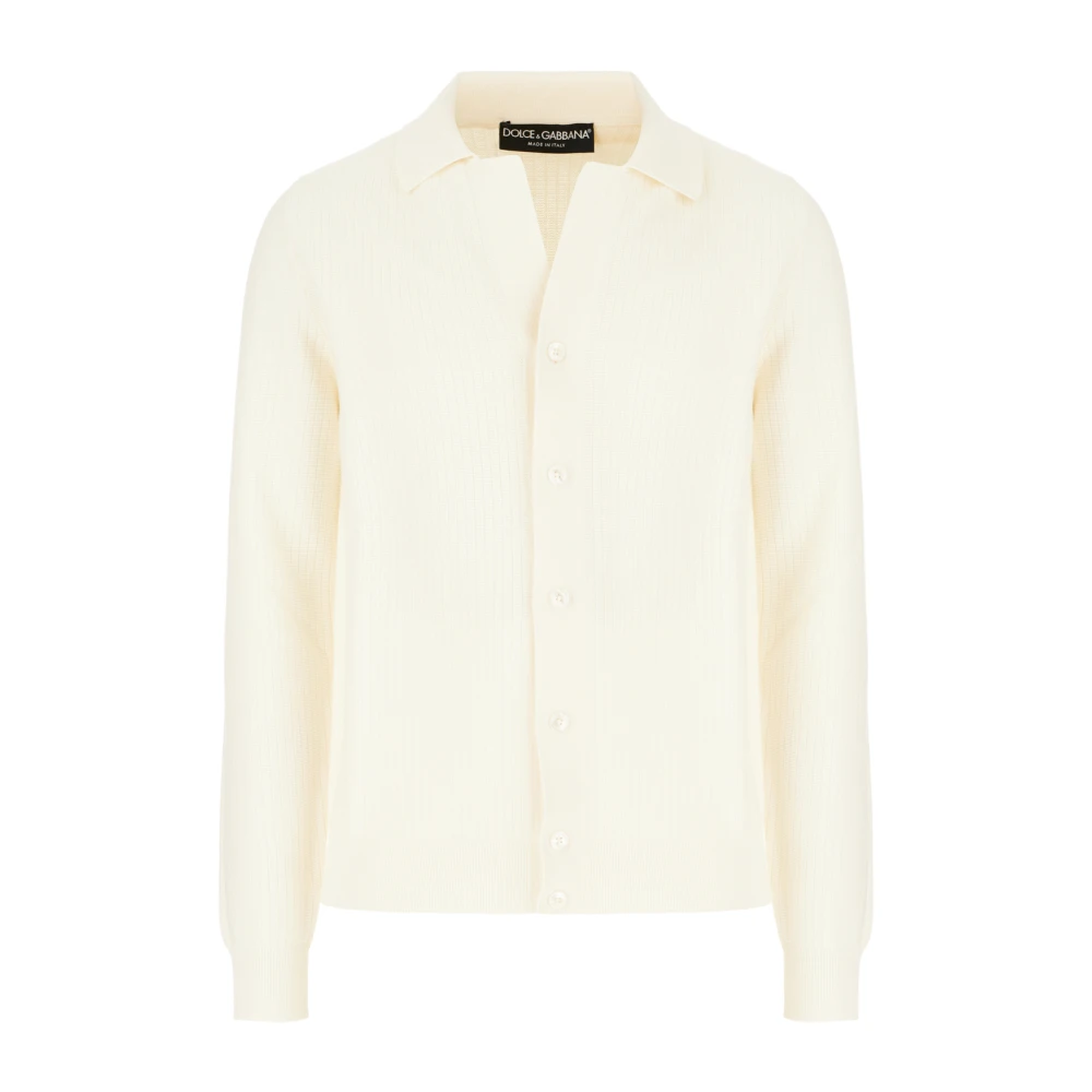 Dolce & Gabbana Men's White Maglieria Cardigan - Cardigans - Xl - Knitwear