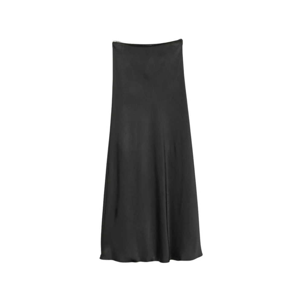 Fabiana Filippi , Midi Skirts, Female, Gray, M, Straight Hem Midi Skirt