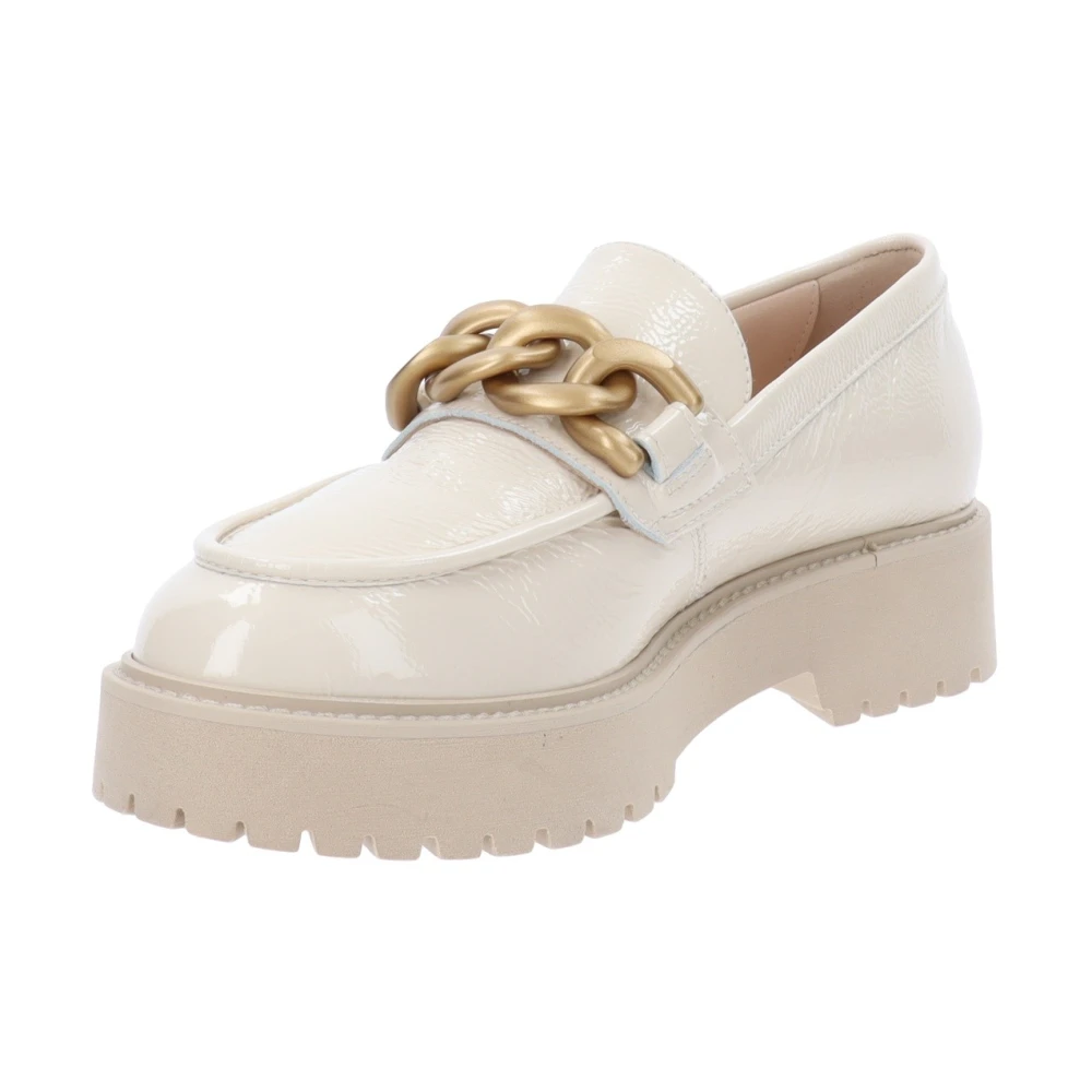 Nerogiardini Leren Dames Mocassins Beige Dames