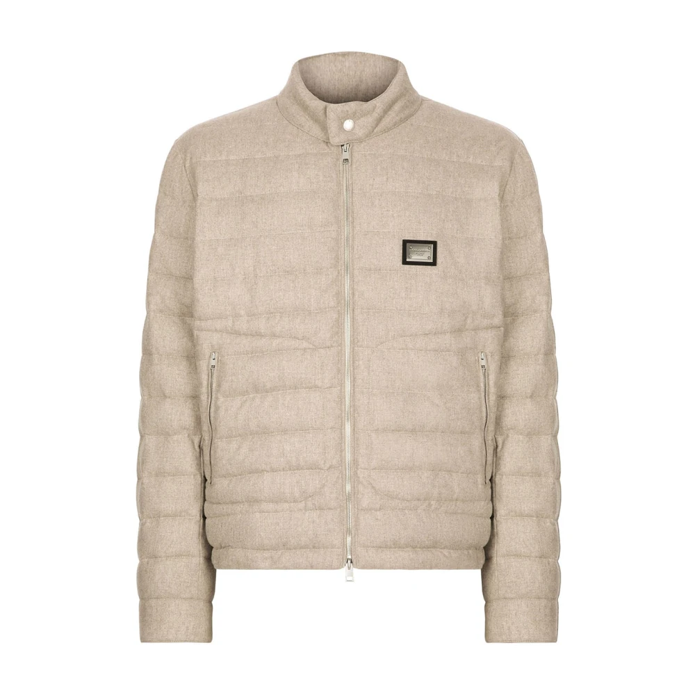 Dolce & Gabbana Stijlvolle Jas G9Avetgh485M0724 Beige Heren