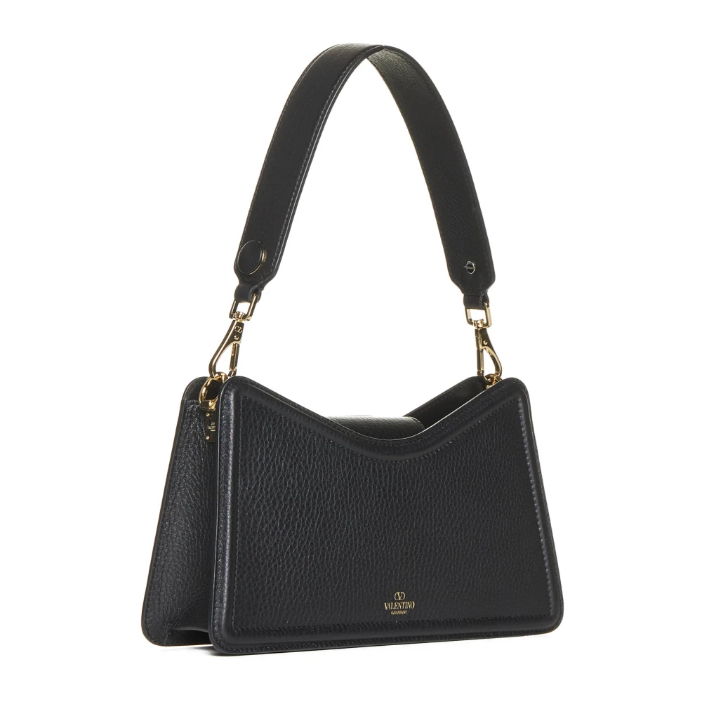 Valentino Garavani Zwarte VLogo Schoudertas Black Dames