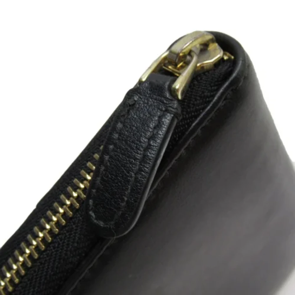 Bvlgari Vintage Pre-owned Leather wallets Black Dames