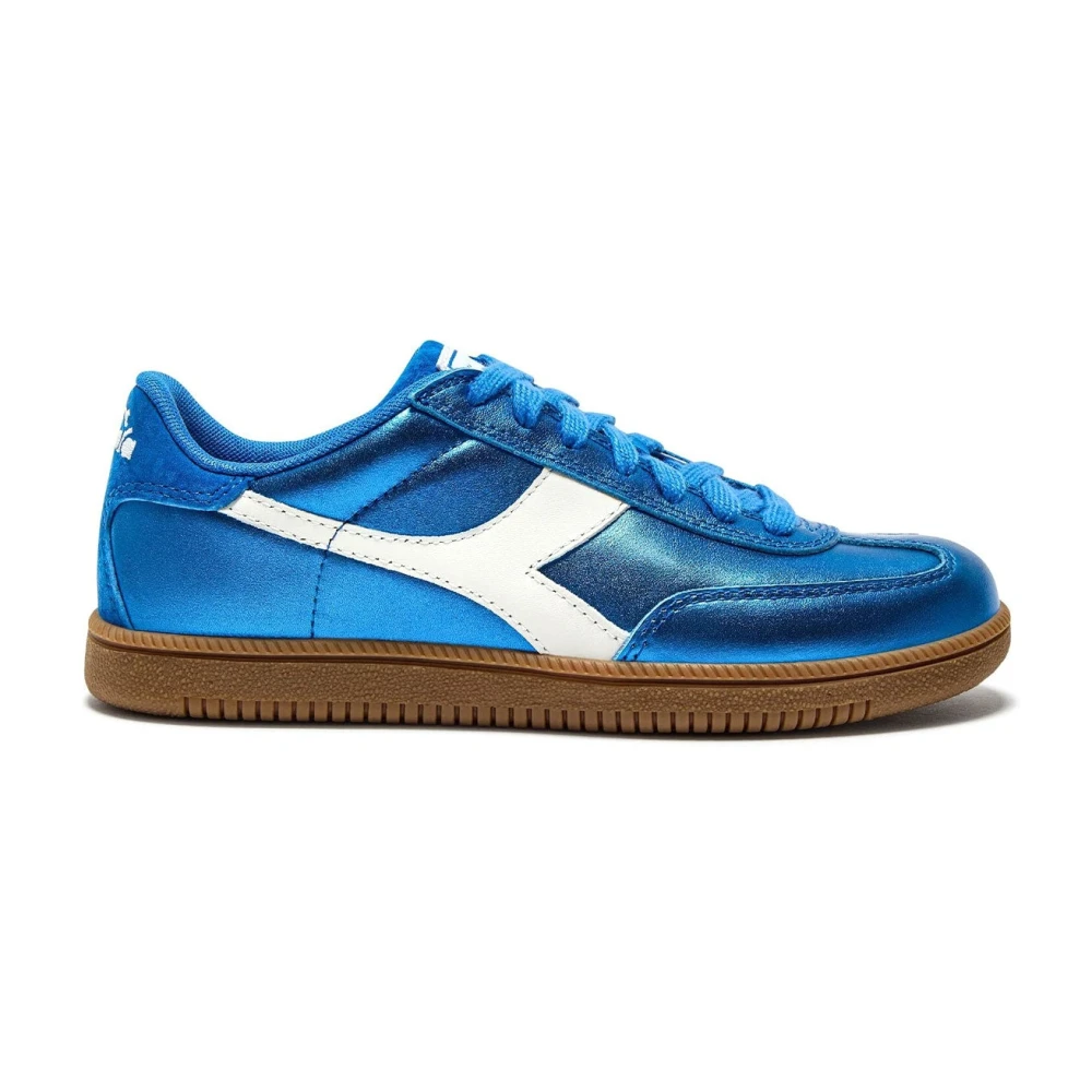 Diadora Metallic Trainer Sneaker Dames Schoenen Blauw