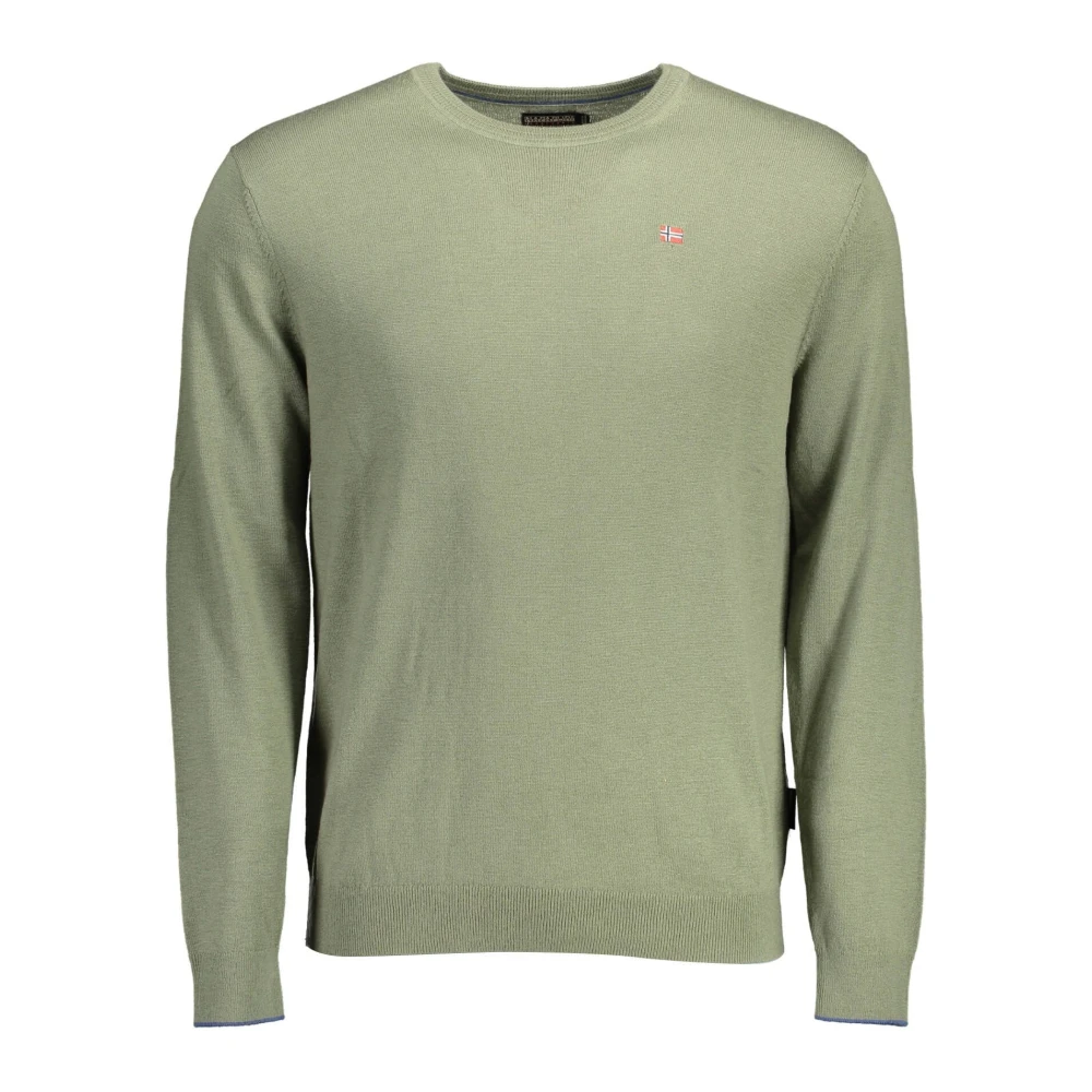 Napapijri Men's Green Elegant And Versatile Jumper For - Round-Neck Knitwear - 2XL- Knitwear