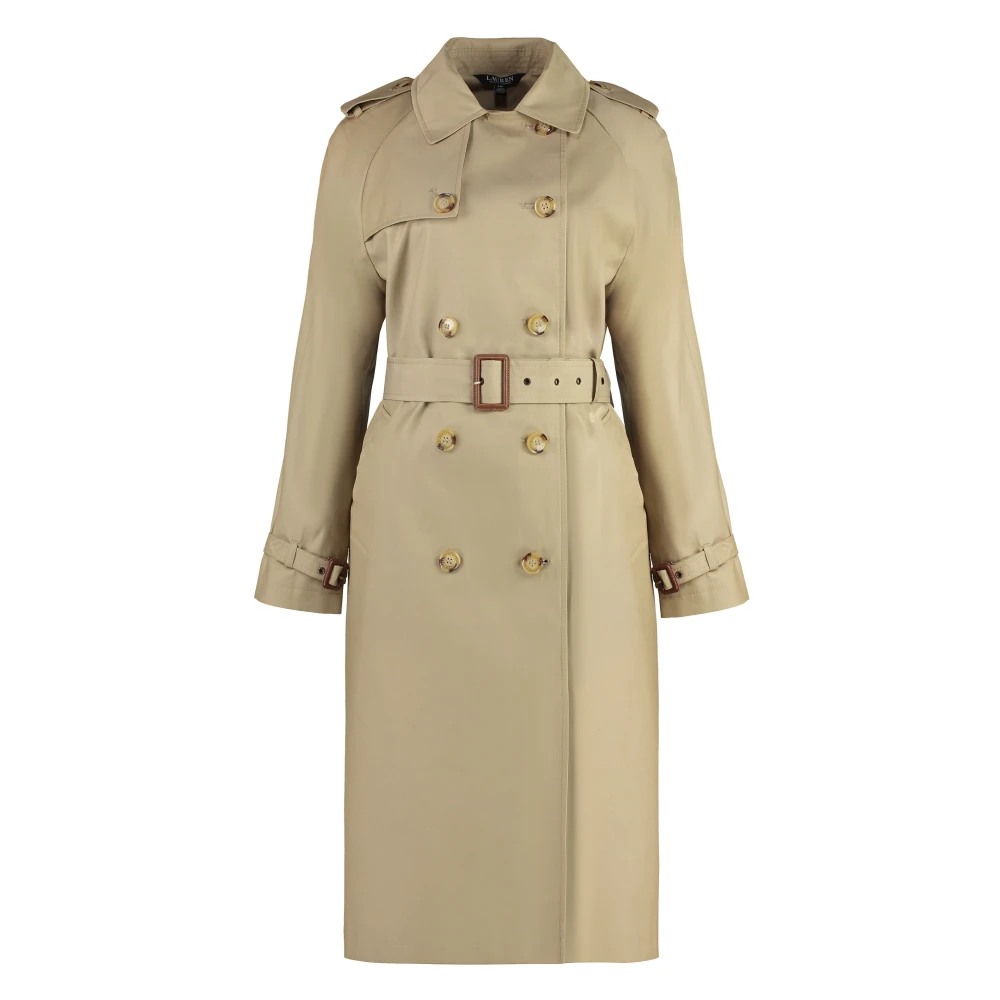 Ralph Lauren Klassieke Katoenen Trenchcoat Beige Dames