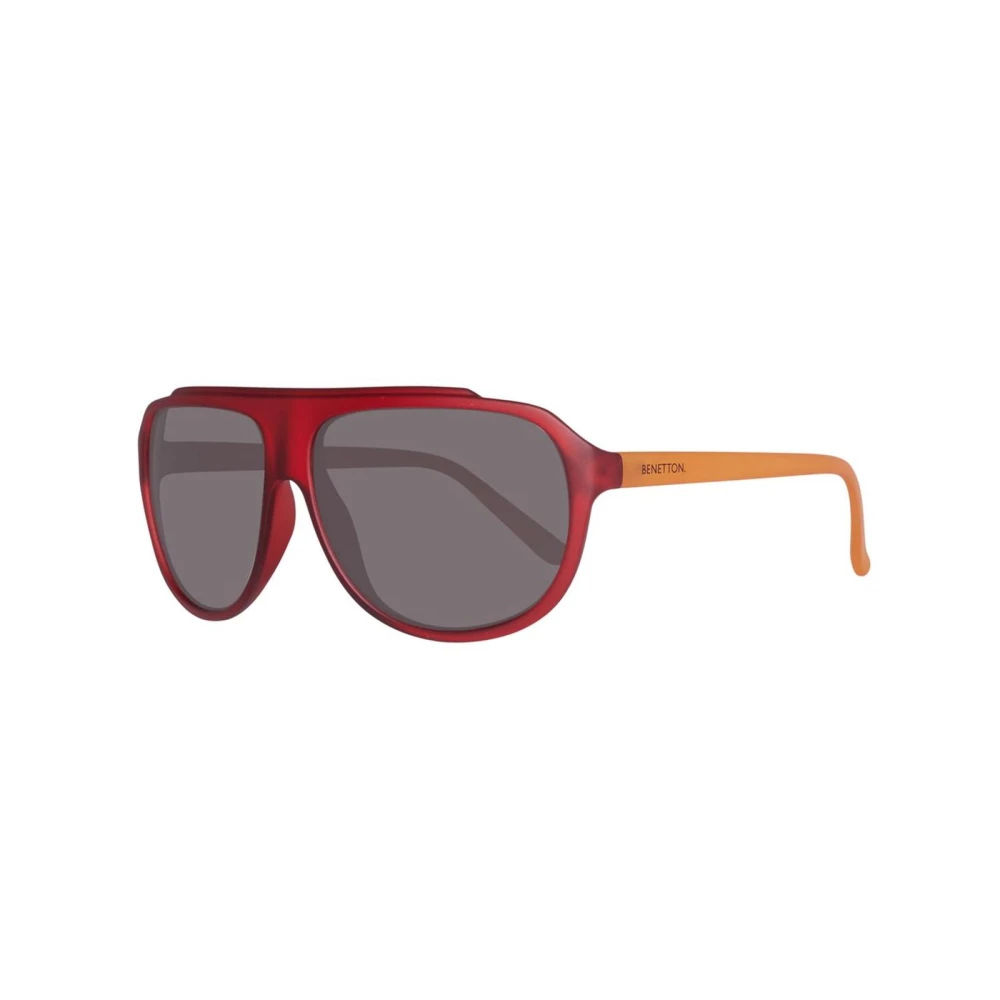 Benetton Men's Red Injected Frame Sunglasses