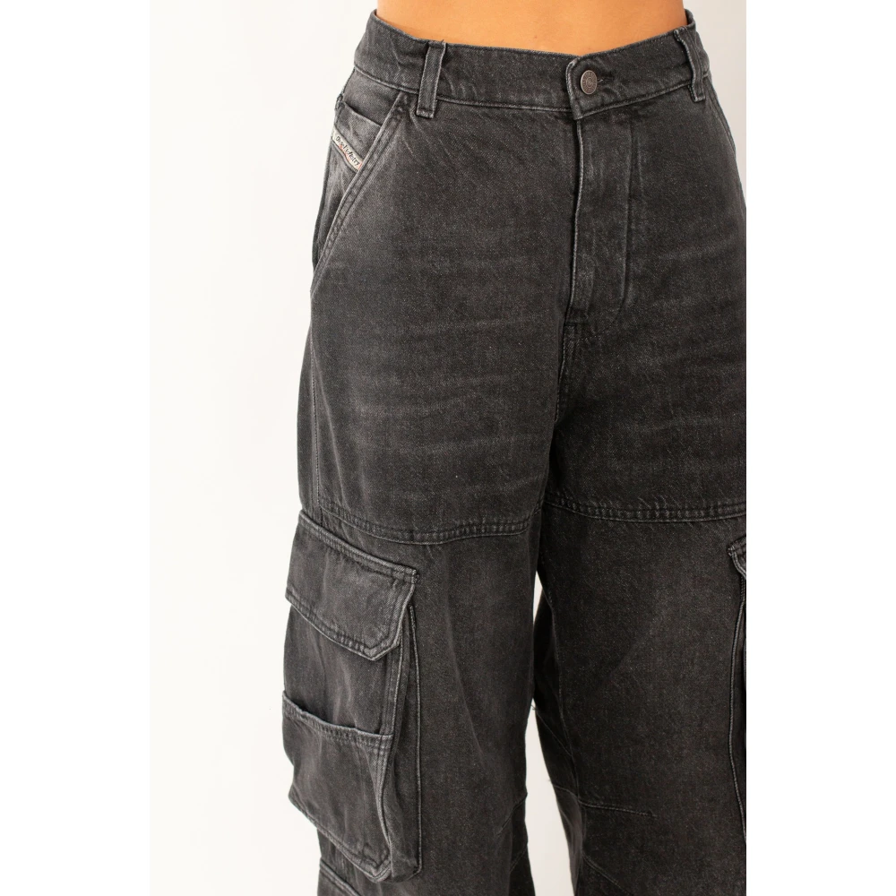 Diesel Cargo Jeans Double Style 02 Black Dames