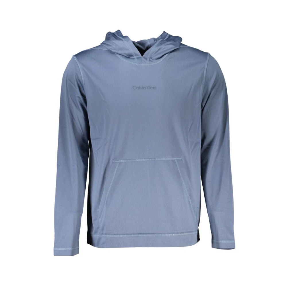 Calvin Klein Blue Hooded Sports Sweatshirt - Male - Hoodies - Blue - 2XL - Sweatshirts & Hoodies