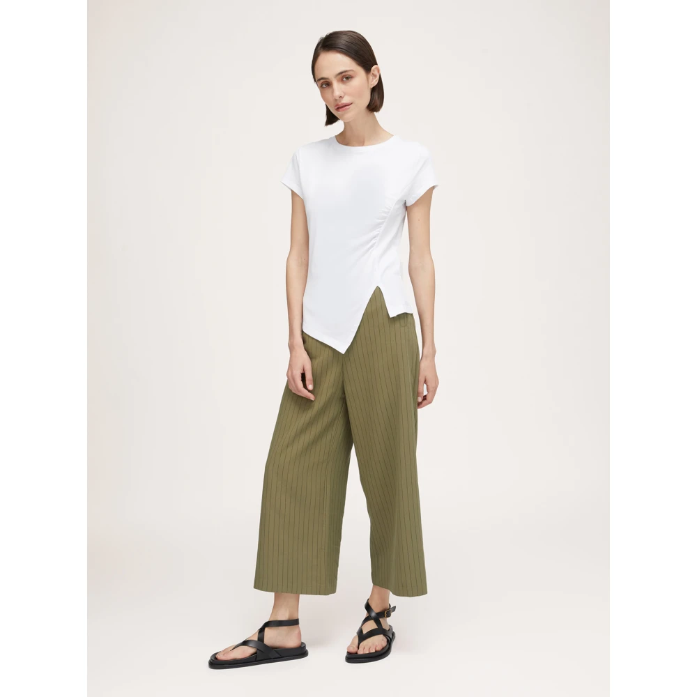 Motivi Asymmetrisch T-shirt met split White Dames