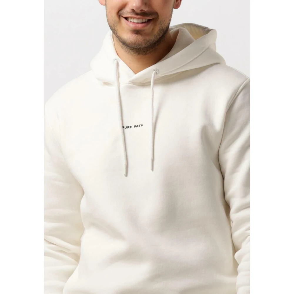 Pure Path Heren Logo Hoodie White Heren