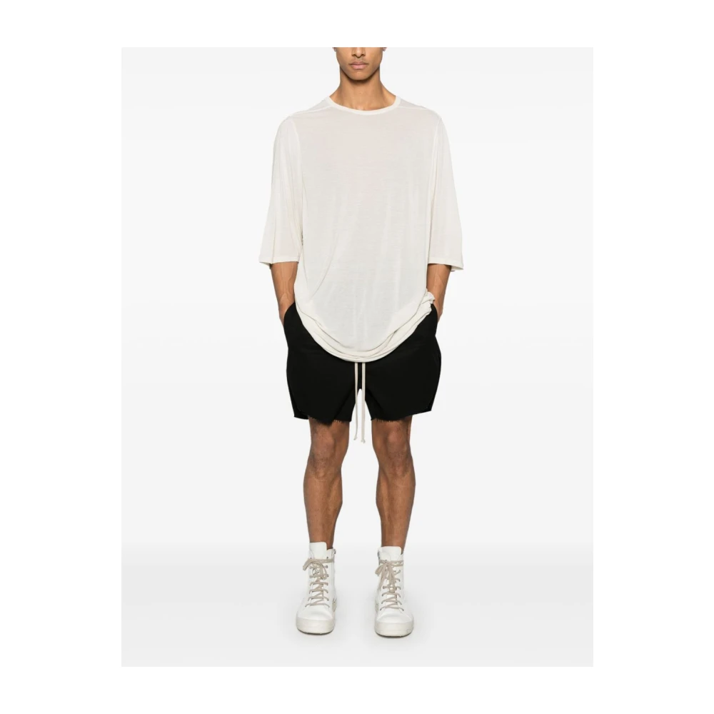 Rick Owens Zwarte Elastische Shorts met Trekkoord Taille Black Heren