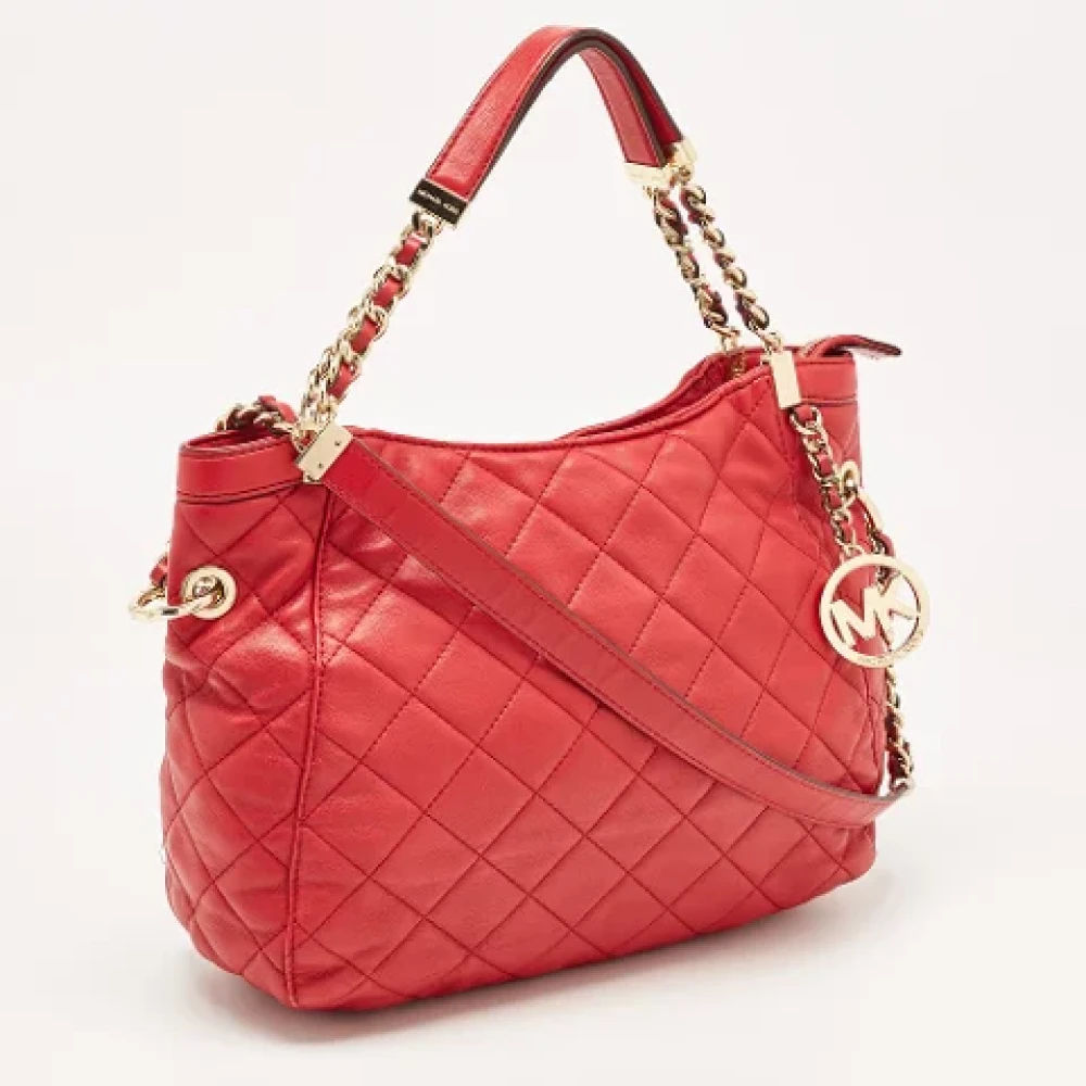Michael Kors Pre-owned Leather handbags Red Dames