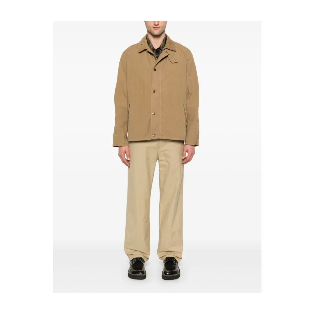 Barbour Beige Tracker Jas met Geribbelde Kraag Beige Heren