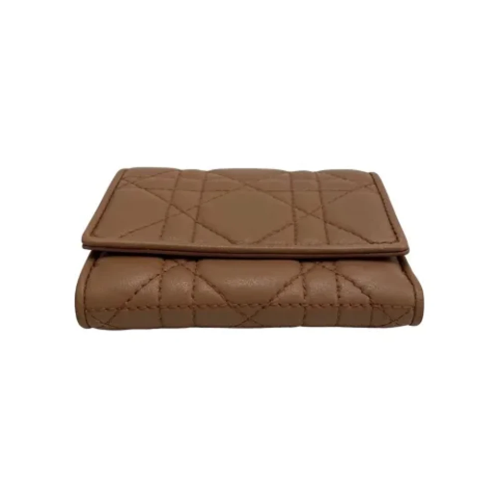 Dior Vintage Pre-owned Leather wallets Brown Dames