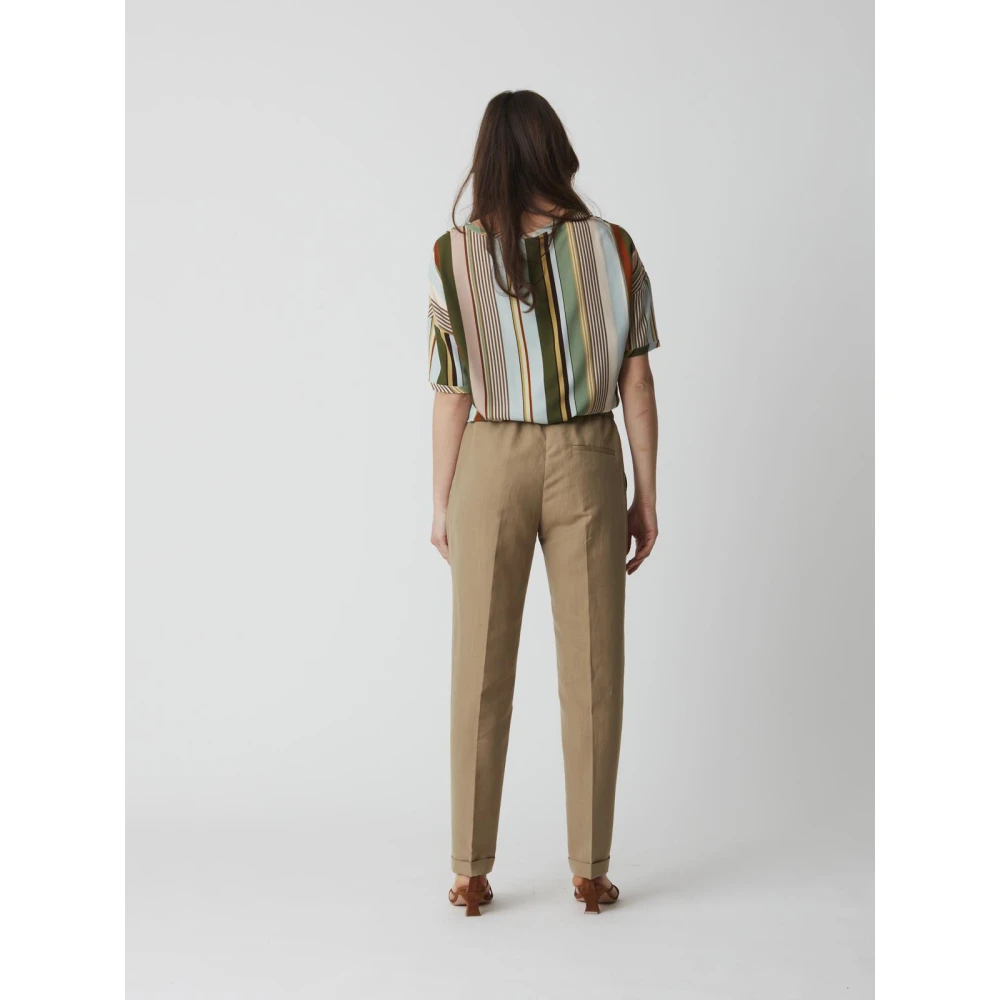 Aspesi Casual Katoenen Broek Beige Dames